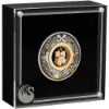 Picture of 2022 Perth Mint Christmas Holiday Jingle Bell 2 oz Antiqued Gilded Silver Coin