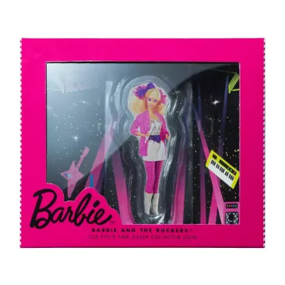 Picture of 2024 Pamp Suisse Barbie and the Rocker 1 oz Colorized Silver Collector Coin