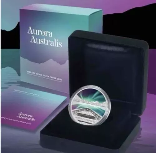 Picture of 2022 The Perth Mint Aurora Australis Lights 1 oz Colorized Proof Silver Coin