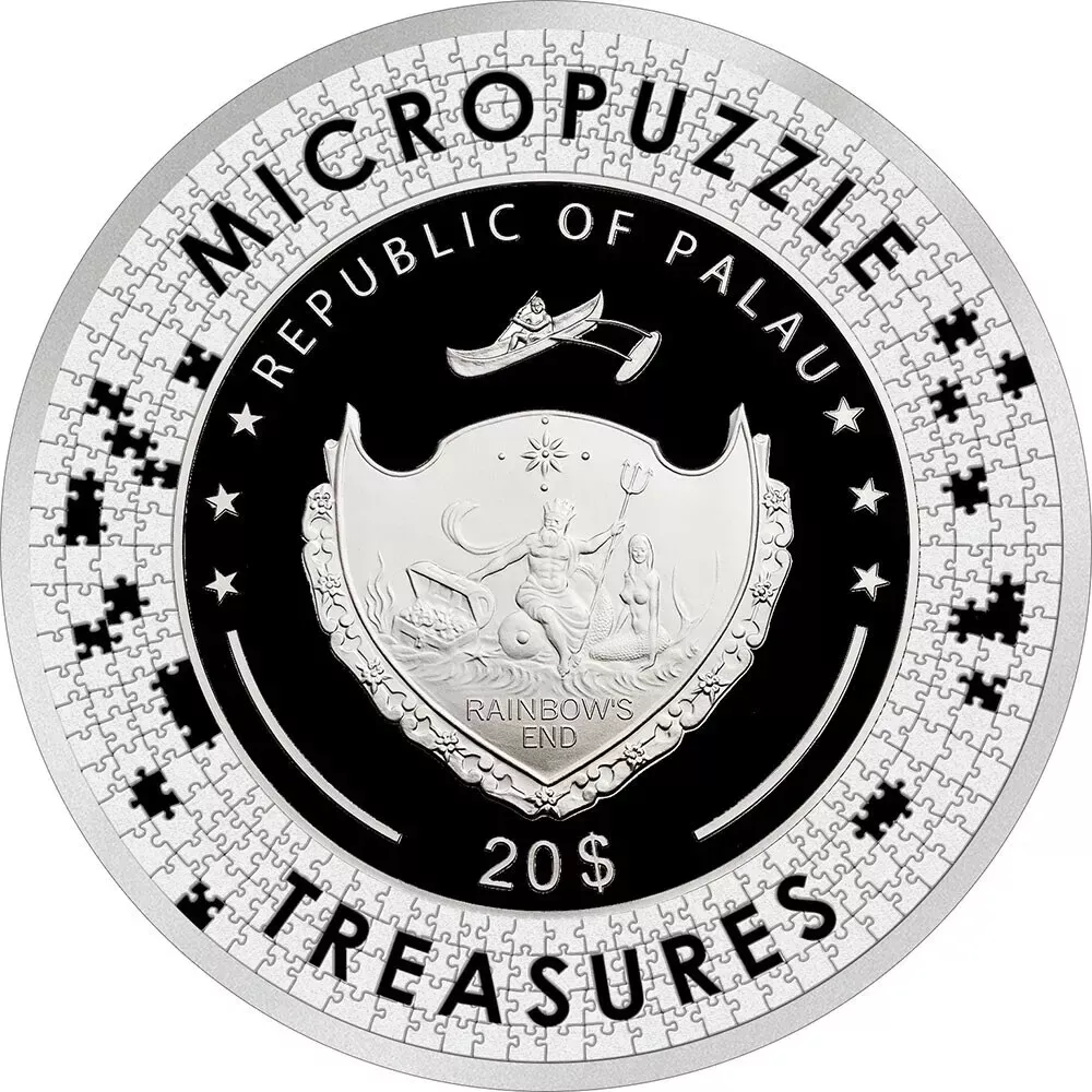 Picture of 2022 Power Coin Couple Under One Umbrella Micropuzzle Treasures 3 oz Silver Coin