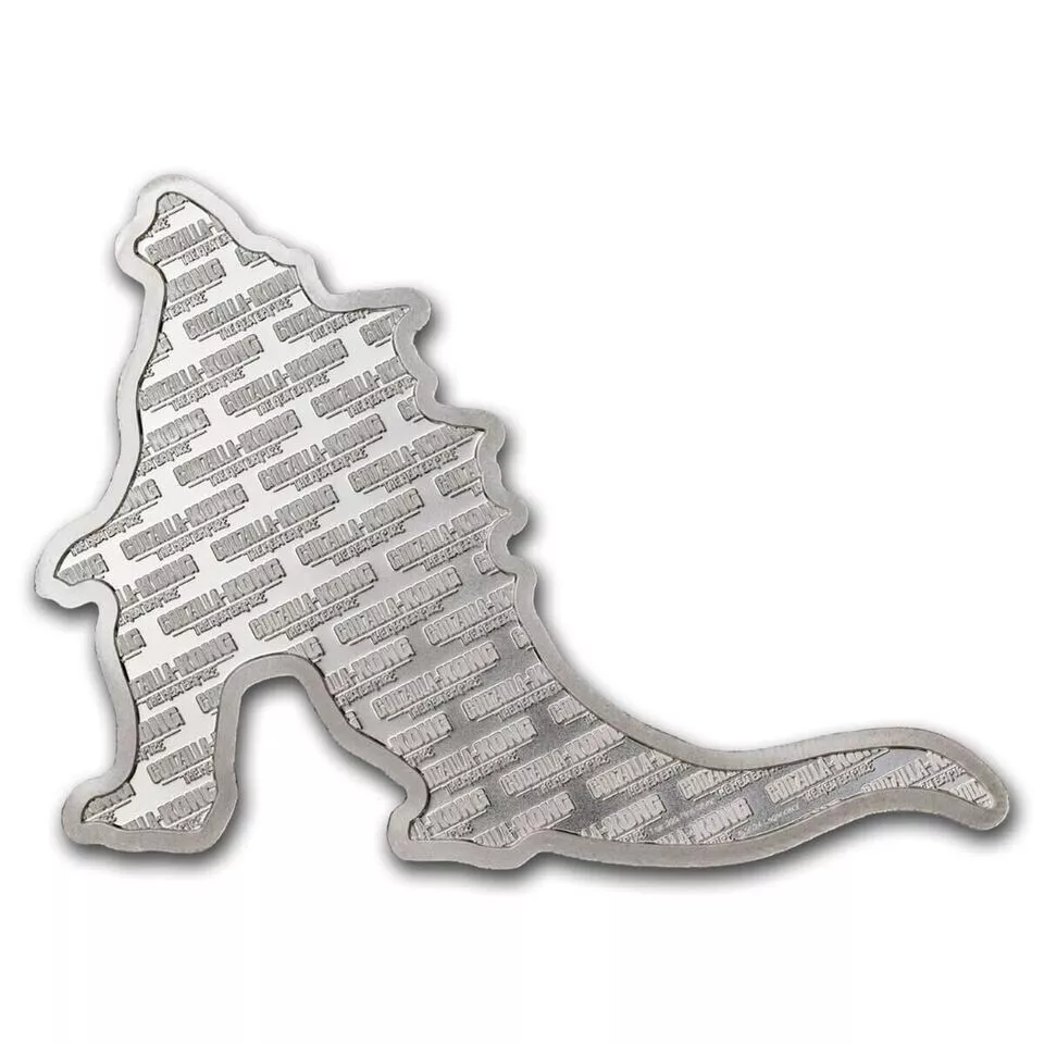 Picture of 2024 New Empire Monsterverse Godzilla Shaped 1 oz Colorized Proof Silver Coin