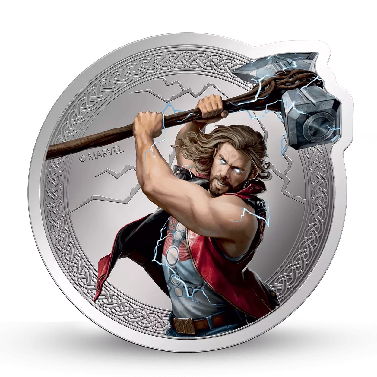 Picture of Pamp MMTC Marvel Thor 1 oz Colorized Silver Coin (Capsule, Box, COA)