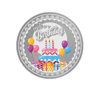 Picture of Pamp MMTC Happy Birthday Gift Box - 20 Gram Colorized Silver Coin - Orange Box