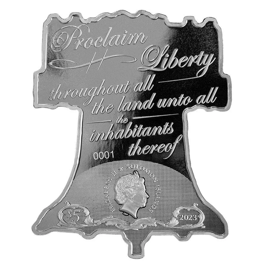 Picture of 2023 Pamp Suisse America the Free Liberty Bell 2 oz Colorized Proof-like Coin