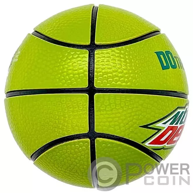 Picture of 2023 Mountain Dew 'Do the Dew' Basketball 1 oz Colorized Spherical Silver Coin