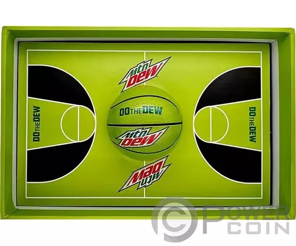 Picture of 2023 Mountain Dew 'Do the Dew' Basketball 1 oz Colorized Spherical Silver Coin