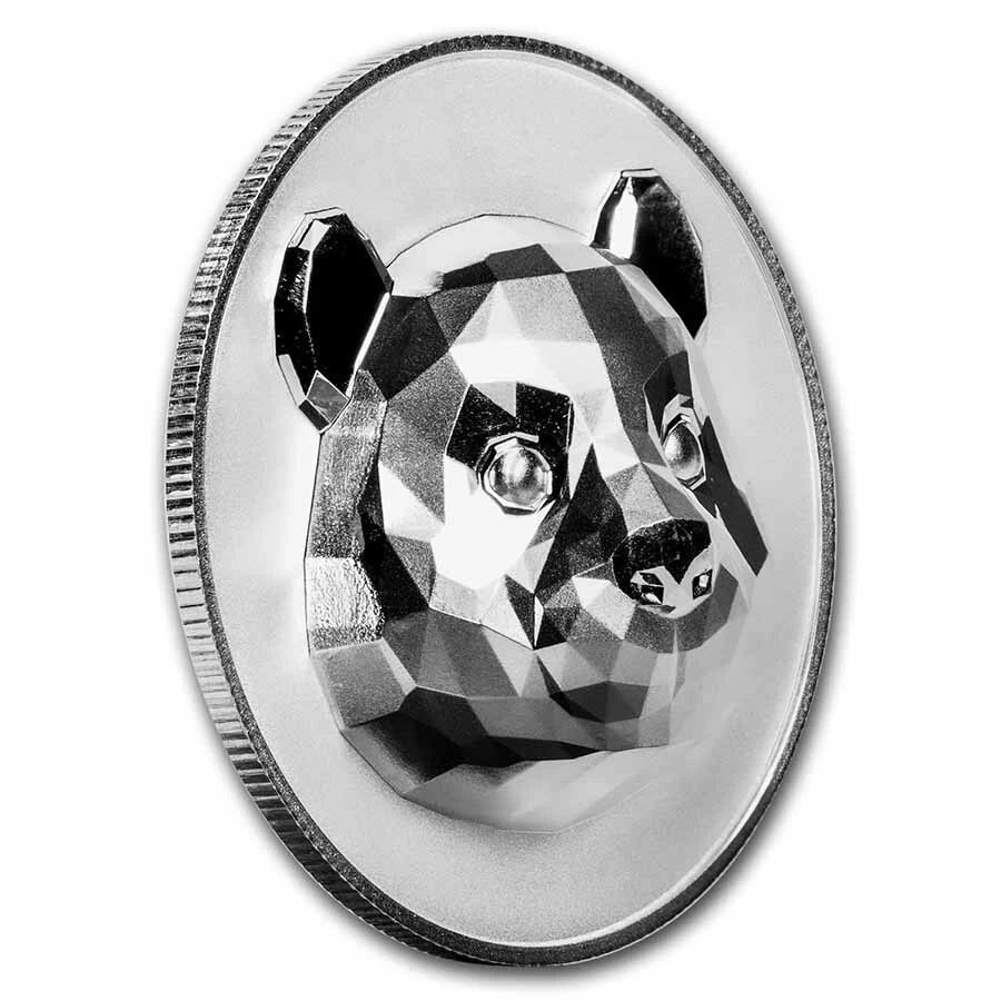 Picture of 2022 Ultra High Reflief Low-Poly 3D Panda 1 oz Silver Coin