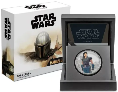 Picture of 2021 Star Wars The Mandalorian: Cara Dune 1 oz Colorized Proof Silver Niue Coin 