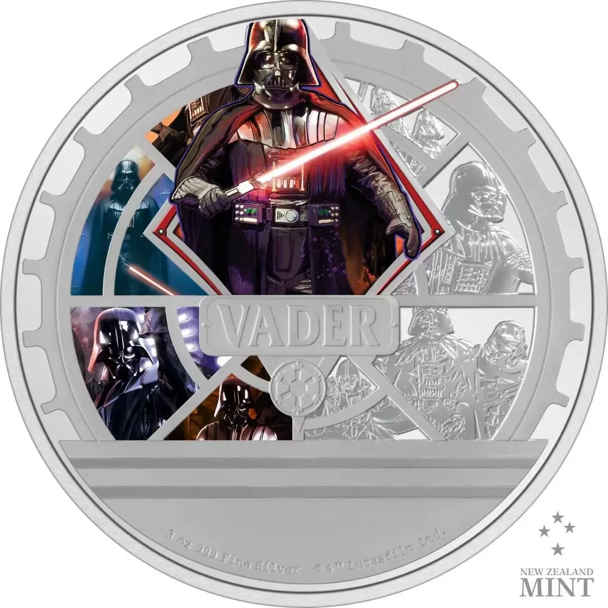 Picture of 2023 New Zealand Mint Star Wars: Darth Vader 3 oz Colorized Proof Silver Coin