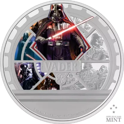Picture of 2023 New Zealand Mint Star Wars: Darth Vader 3 oz Colorized Proof Silver Coin