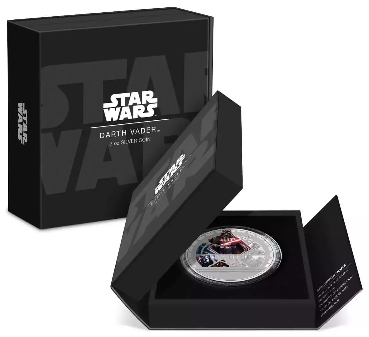 Picture of 2023 New Zealand Mint Star Wars: Darth Vader 3 oz Colorized Proof Silver Coin