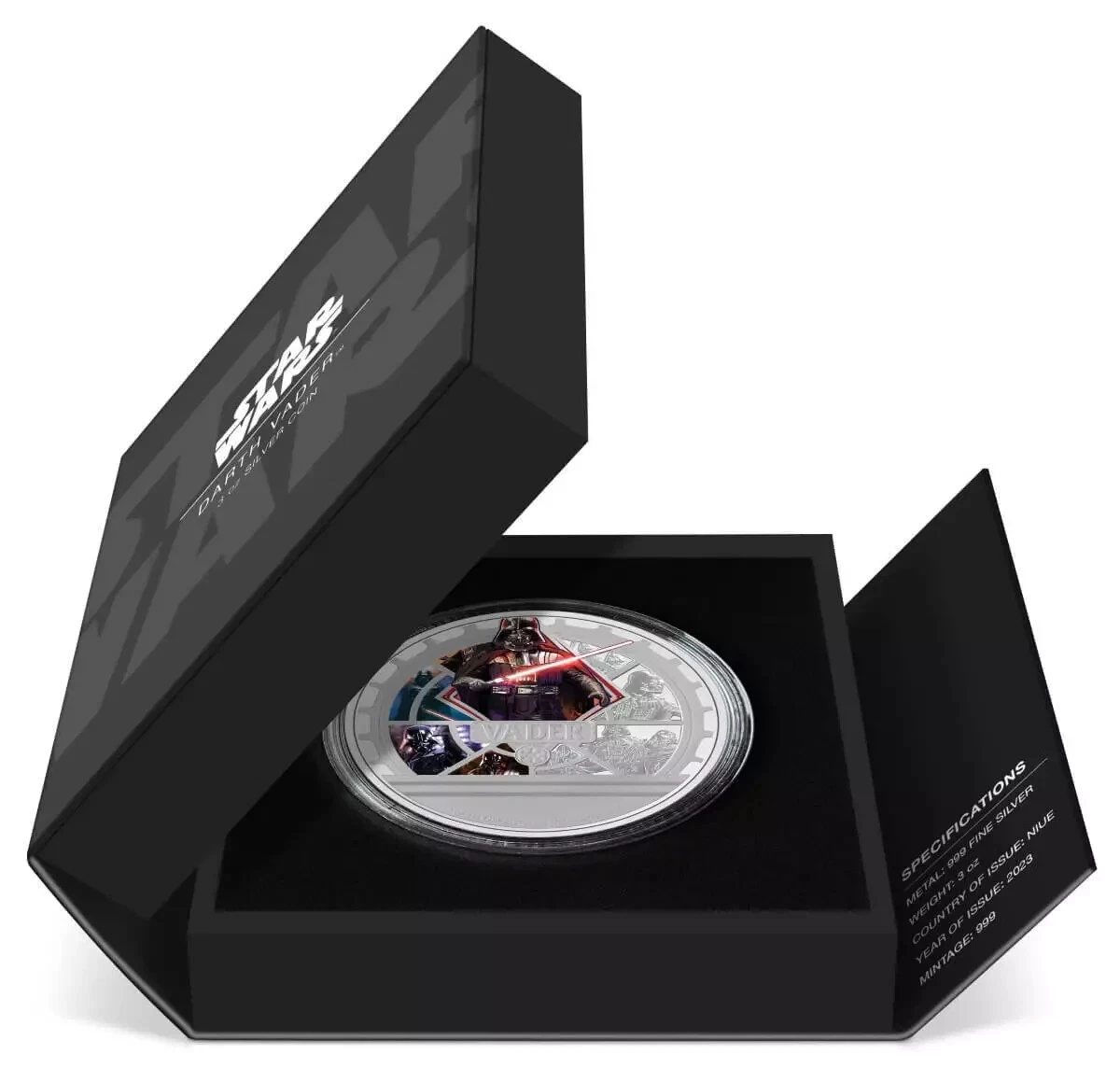 Picture of 2023 New Zealand Mint Star Wars: Darth Vader 3 oz Colorized Proof Silver Coin