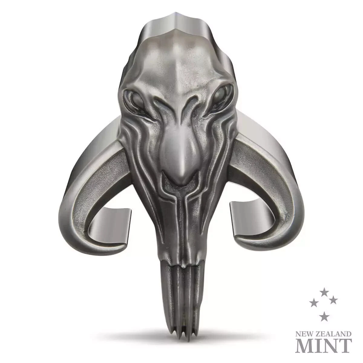 Picture of 2023 New Zealand Mint Star Wars Mandalorian Mythosaur 5 oz Silver Antique Coin