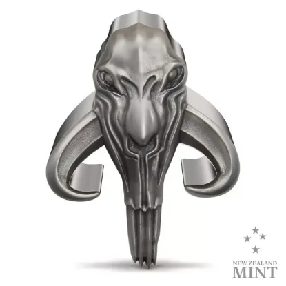 Picture of 2023 New Zealand Mint Star Wars Mandalorian Mythosaur 5 oz Silver Antique Coin