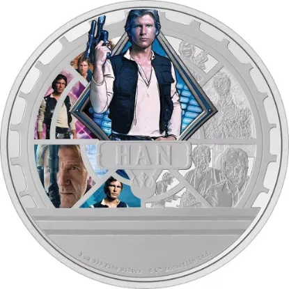 Picture of 2023 New Zealand Mint Star Wars: Han Solo 3 oz Colorized Proof Silver Coin