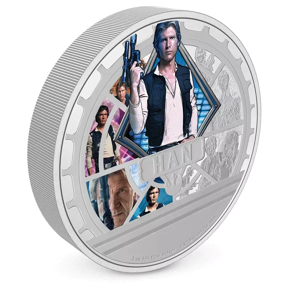 Picture of 2023 New Zealand Mint Star Wars: Han Solo 3 oz Colorized Proof Silver Coin