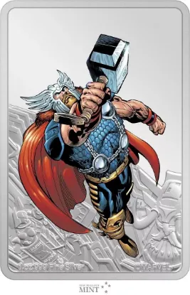 Picture of 2023 New Zealand Mint Marvel Comics Thor 1 oz Colorized Proof Silver Coin