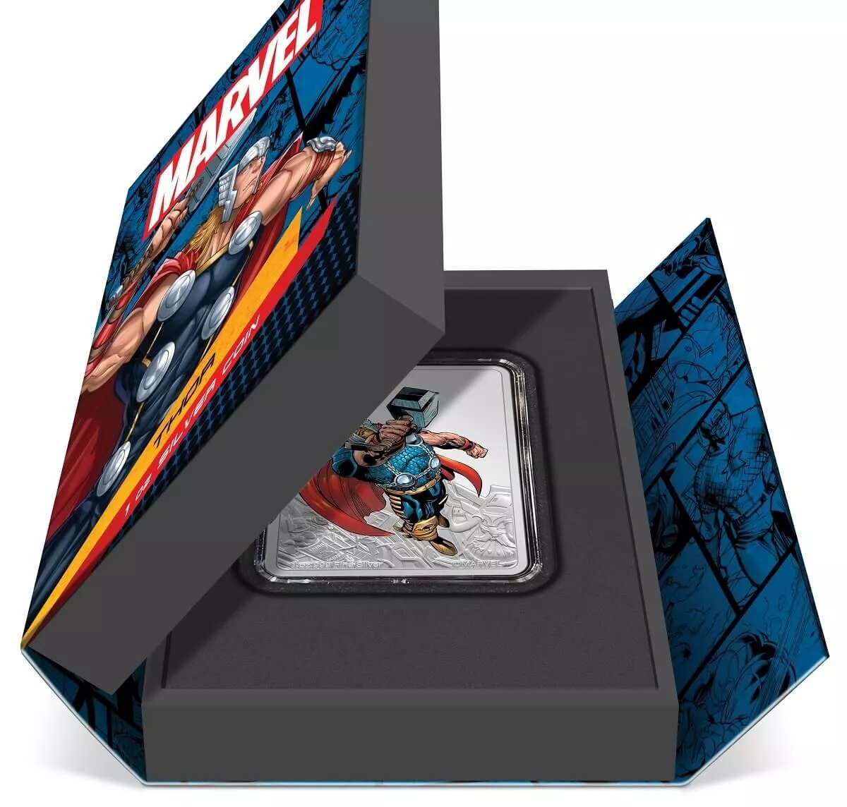 Picture of 2023 New Zealand Mint Marvel Comics Thor 1 oz Colorized Proof Silver Coin