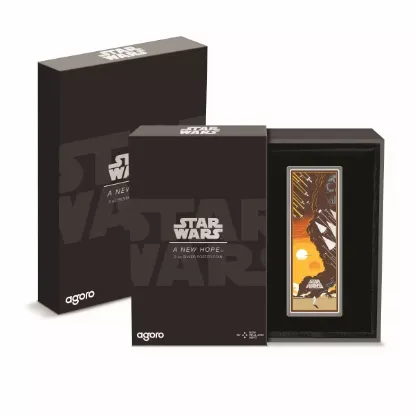 Picture of 2024 Agoro Star Wars A New Hope Movie Poster 3 oz Colorized Proof Silver Coin