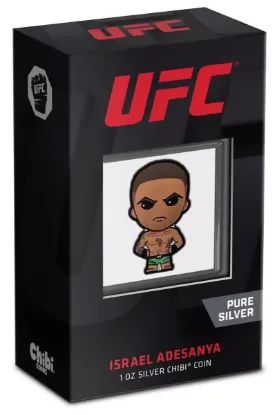 Picture of 2023 New Zealand Mint UFC Israel Adesanya Shaped Chibi 1 oz Proof Silver Coin
