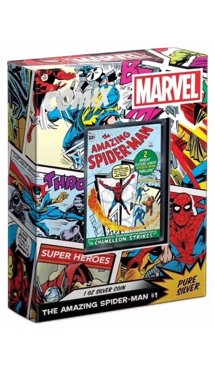 Picture of 2024 New Zealand Mint Marvel The Amazing Spider-Man #1 COMIX 1 oz Silver Coin
