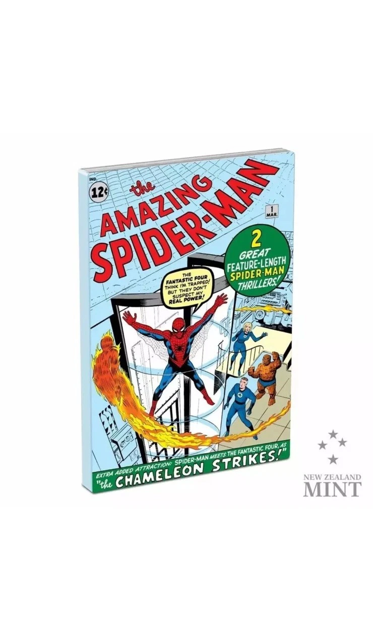 Picture of 2024 New Zealand Mint Marvel The Amazing Spider-Man #1 COMIX 1 oz Silver Coin