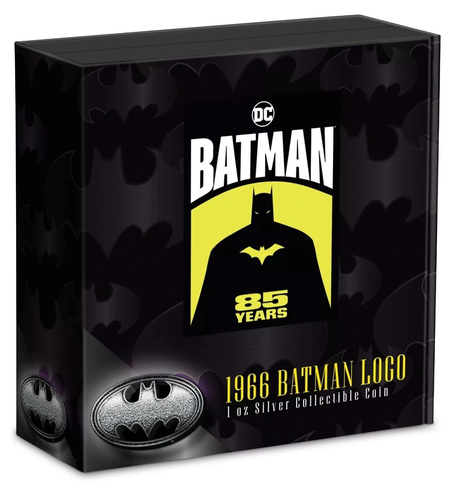 Picture of 2024 New Zealand Mint DC 1966 Batman Logo Shaped 1 oz Antique Silver Coin