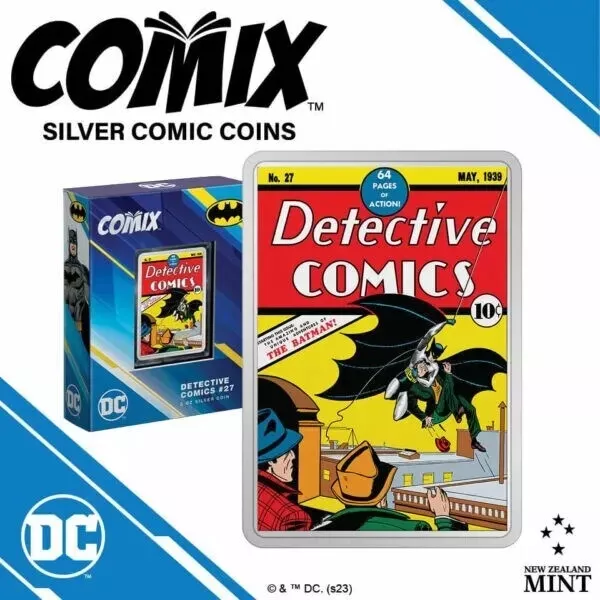 Picture of 2023 NIUE DC Detective Comics #27 Batman COMIX 2 oz Colorized Proof Silver Coin