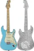 Picture of 2023 Pamp Suisse Fender Daphne Blue Stratocaster Guitar Shaped 1 oz Silver Coin