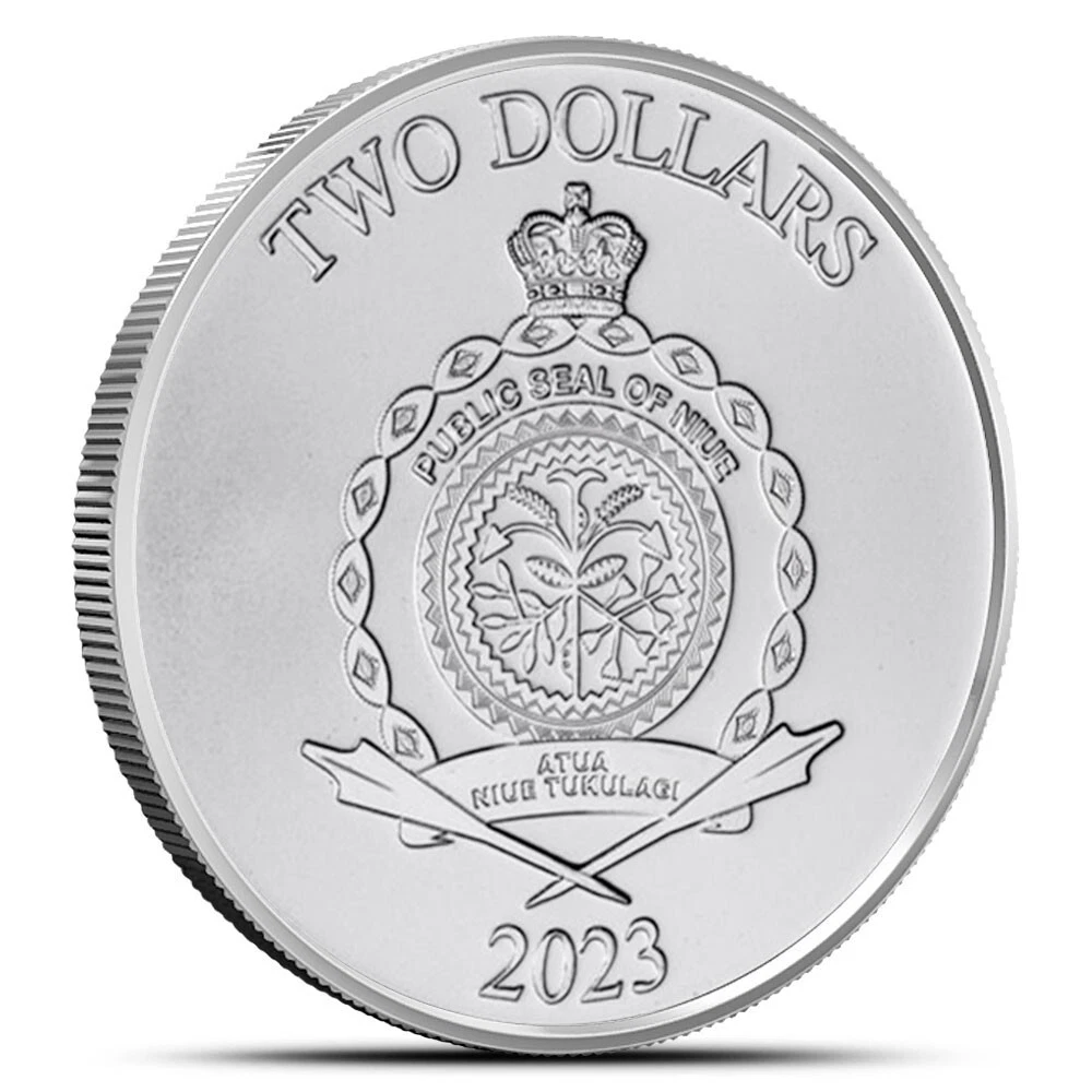 Picture of 2023 Niue Harry Potter Howarts Season's Greetings 1 oz Colorized Silver Coin