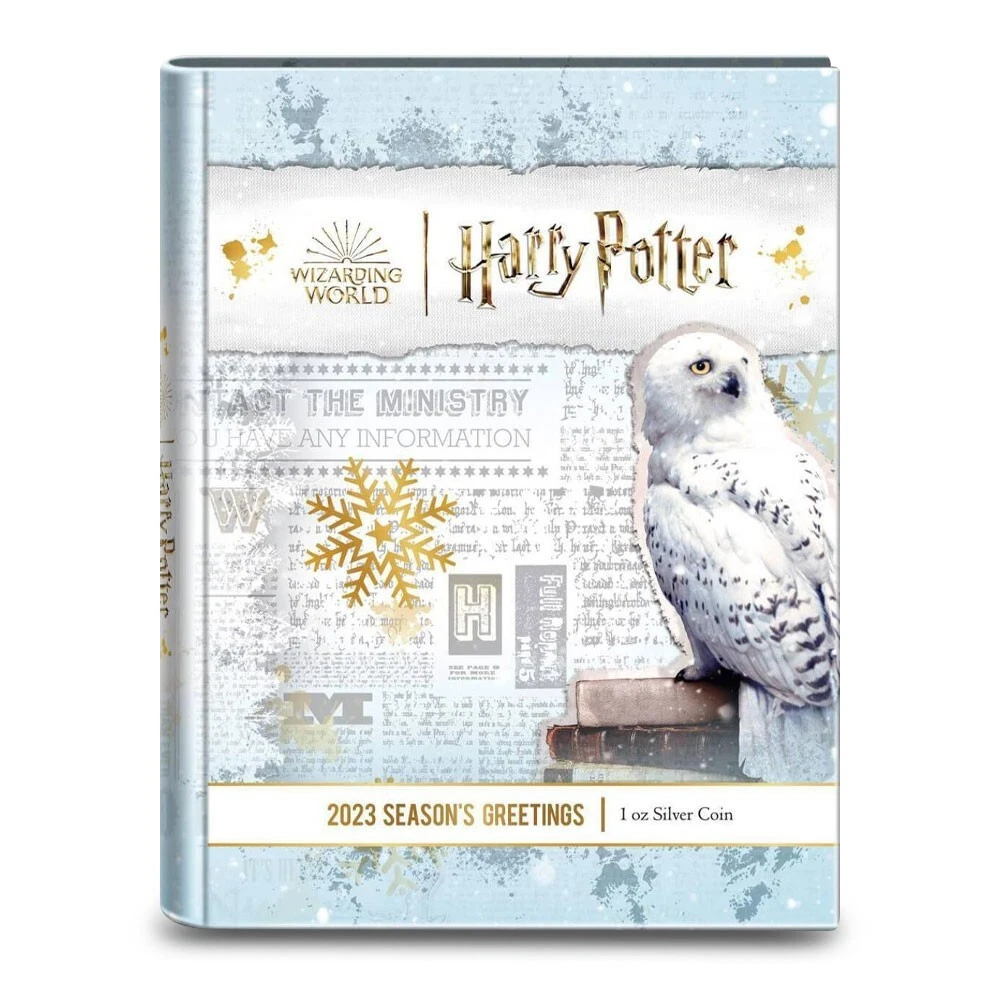 Picture of 2023 Niue Harry Potter Howarts Season's Greetings 1 oz Colorized Silver Coin