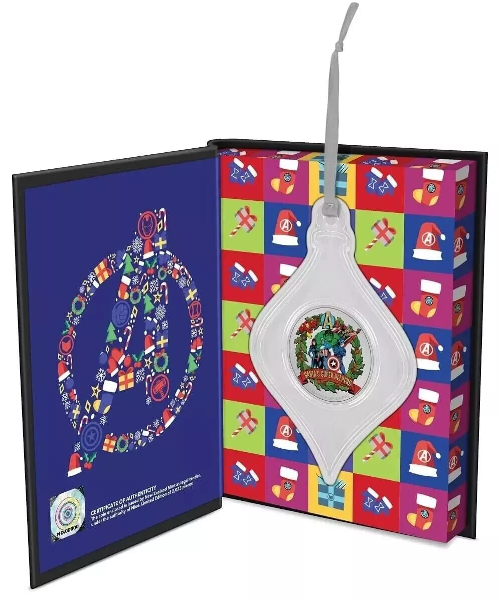 Picture of 2023 Niue Marvel Avengers Season’s Greeting 1 oz Colorized Proof Silver Coin