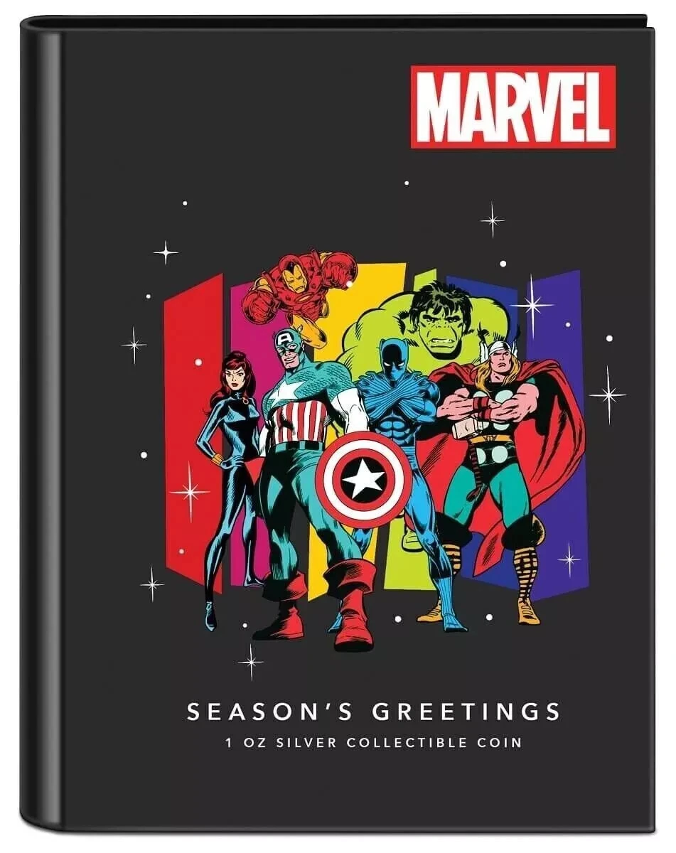 Picture of 2023 Niue Marvel Avengers Season’s Greeting 1 oz Colorized Proof Silver Coin