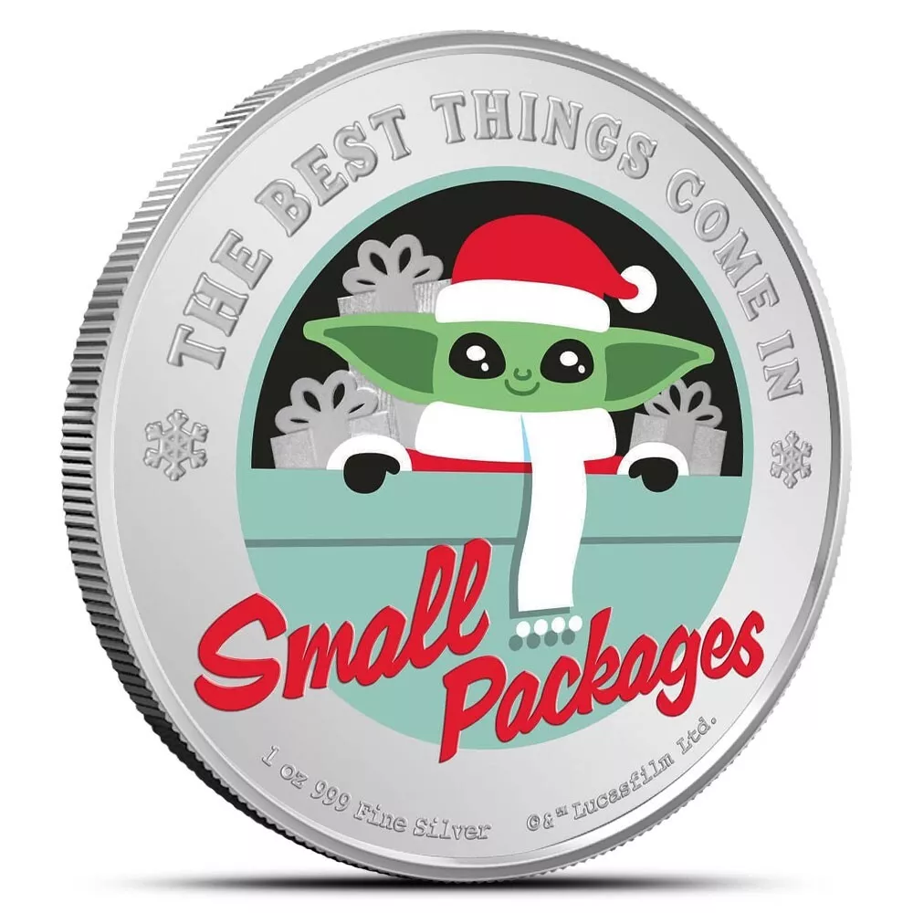 Picture of 2023 Niue Star Wars Mandalorian Grogu Season’s Greetings 1 oz Silver Proof Coin