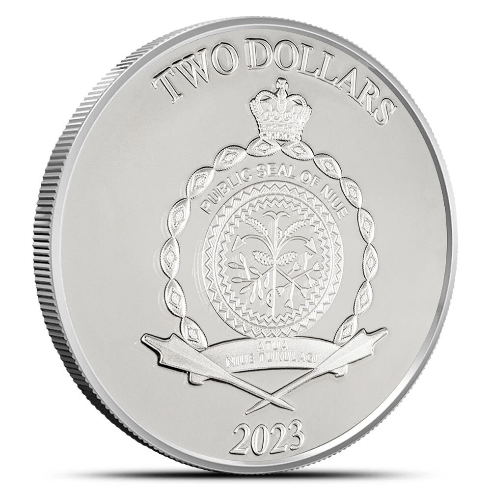 Picture of 2023 Niue Star Wars Mandalorian Grogu Season’s Greetings 1 oz Silver Proof Coin