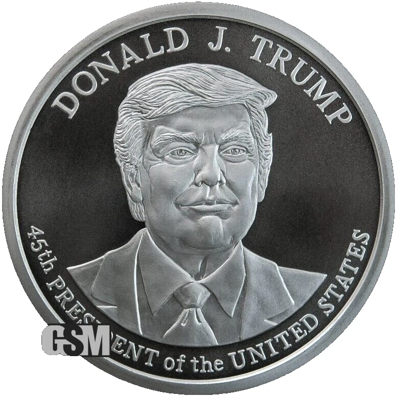 Picture of Golden State Mint (GSM) Donald Trump 45th President 5 oz Silver Round