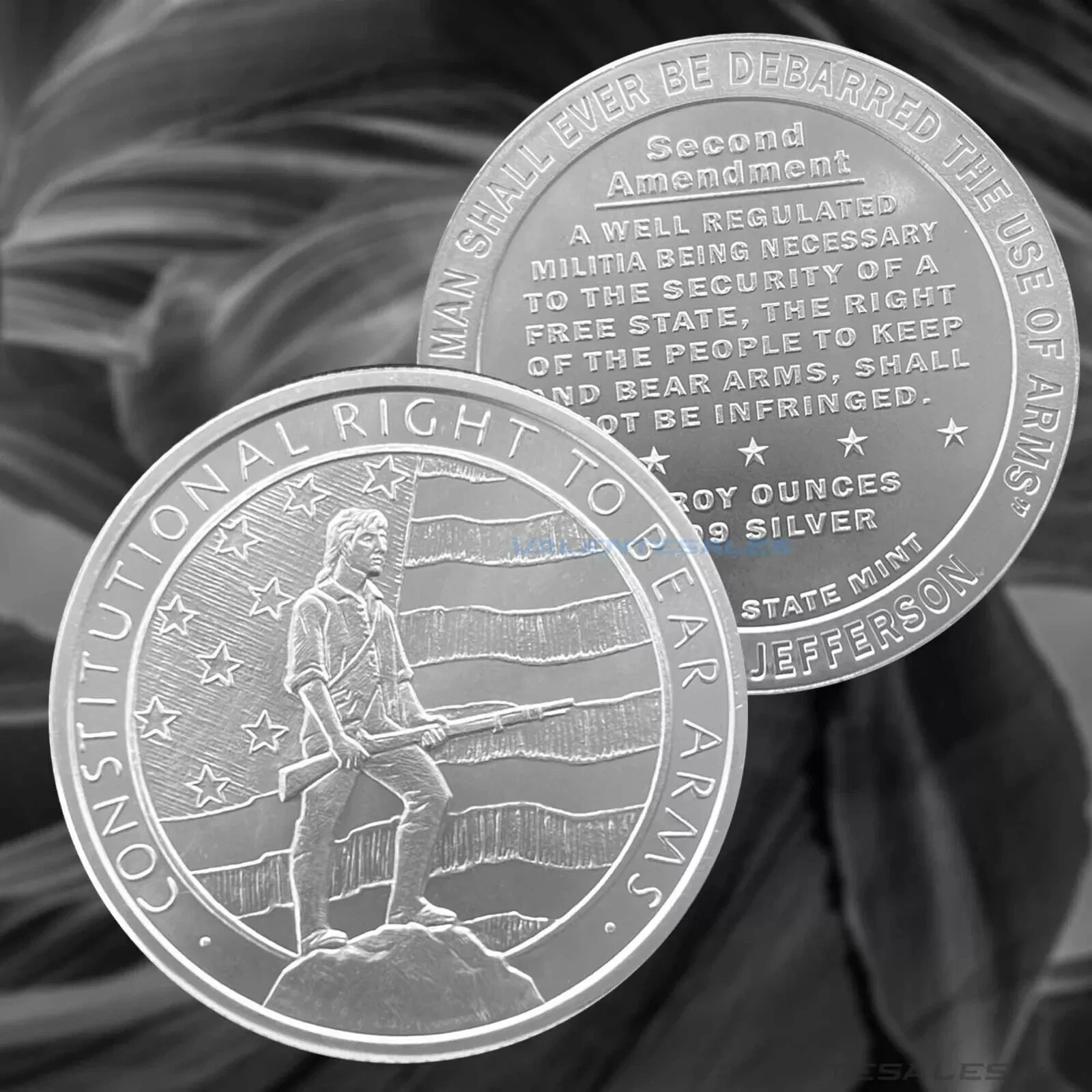 Picture of Golden State Mint Second (2nd) Amendment - Right to Bear Arms 5 oz Silver Round