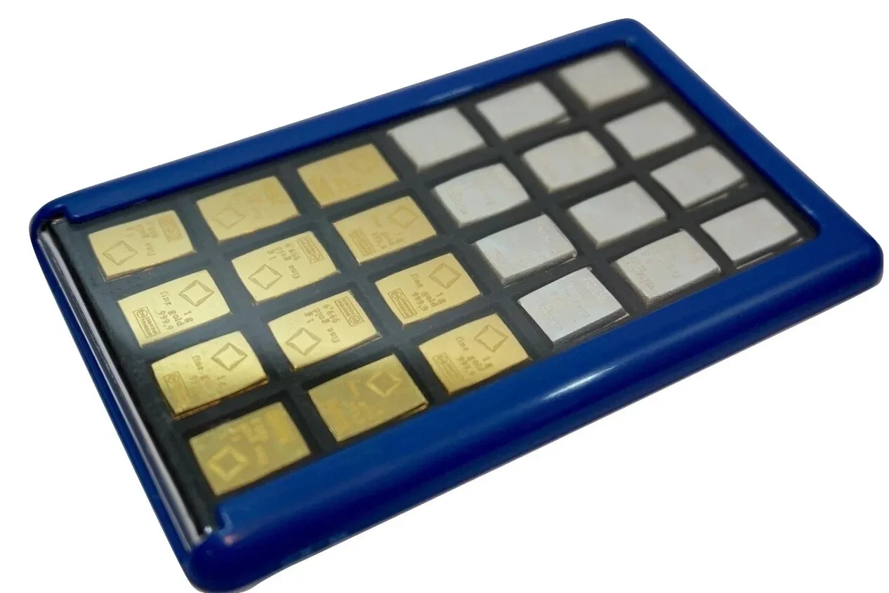 Picture of Element Card (Blue) Plastic CombiBar Storage Holder (24 x 1 Gram Slots)