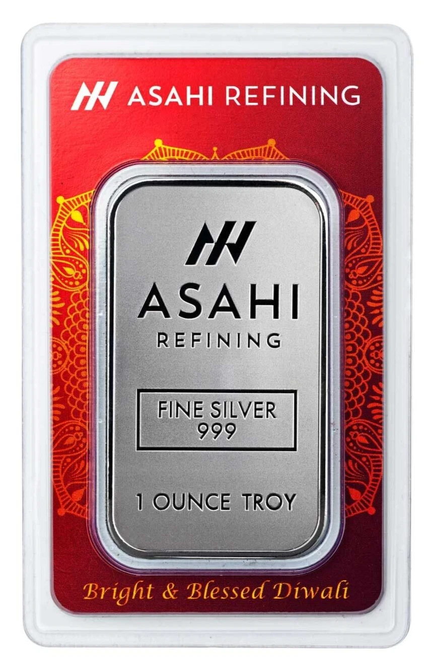 Picture of (Box of 25) 2024 Asahi Refining Diwali Festival of Lights 1 oz Silver Bar