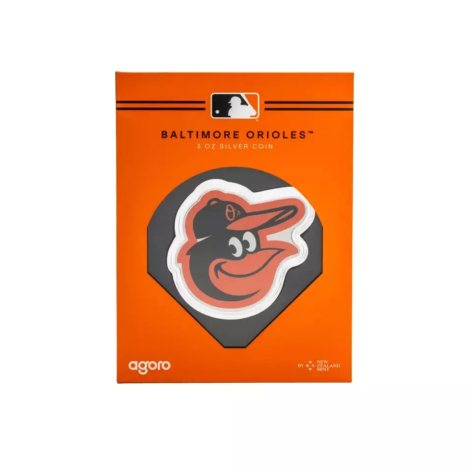 Picture of 2025 Agoro Major League Baseball Baltimore Orioles 3 oz Colorized Silver Coin