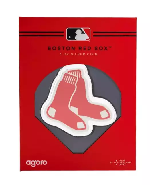 Picture of 2025 Agoro Major League Baseball MLB Boston Red Sox 3 oz Colorized Silver Coin