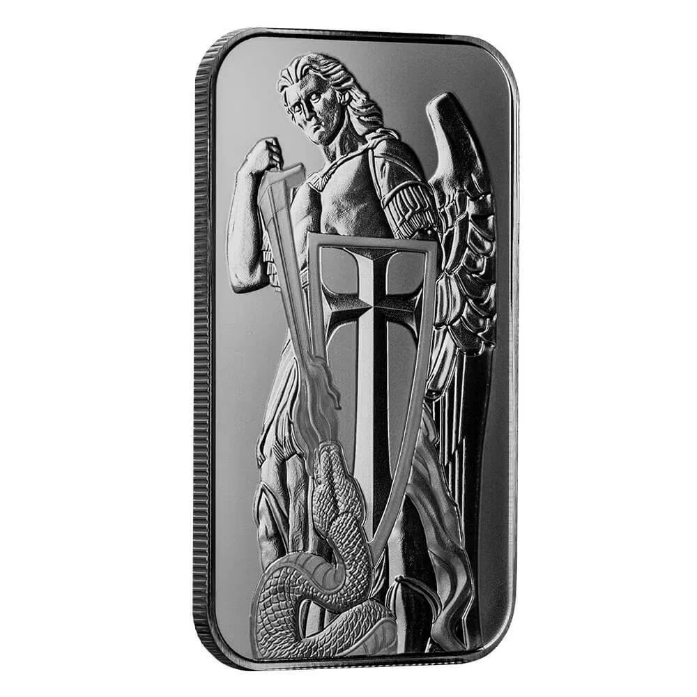Picture of Scottsdale Mint Archangel Michael 1 oz Silver Bar - In Mint Capsule