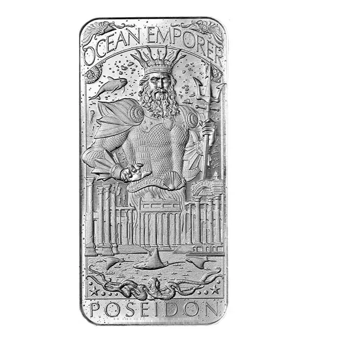 Picture of Mason Mint Lost City of Atlantis & Poseidon Ocean Emporer 1 oz Silver Bar