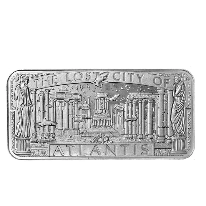 Picture of Mason Mint Lost City of Atlantis & Poseidon Ocean Emporer 1 oz Silver Bar