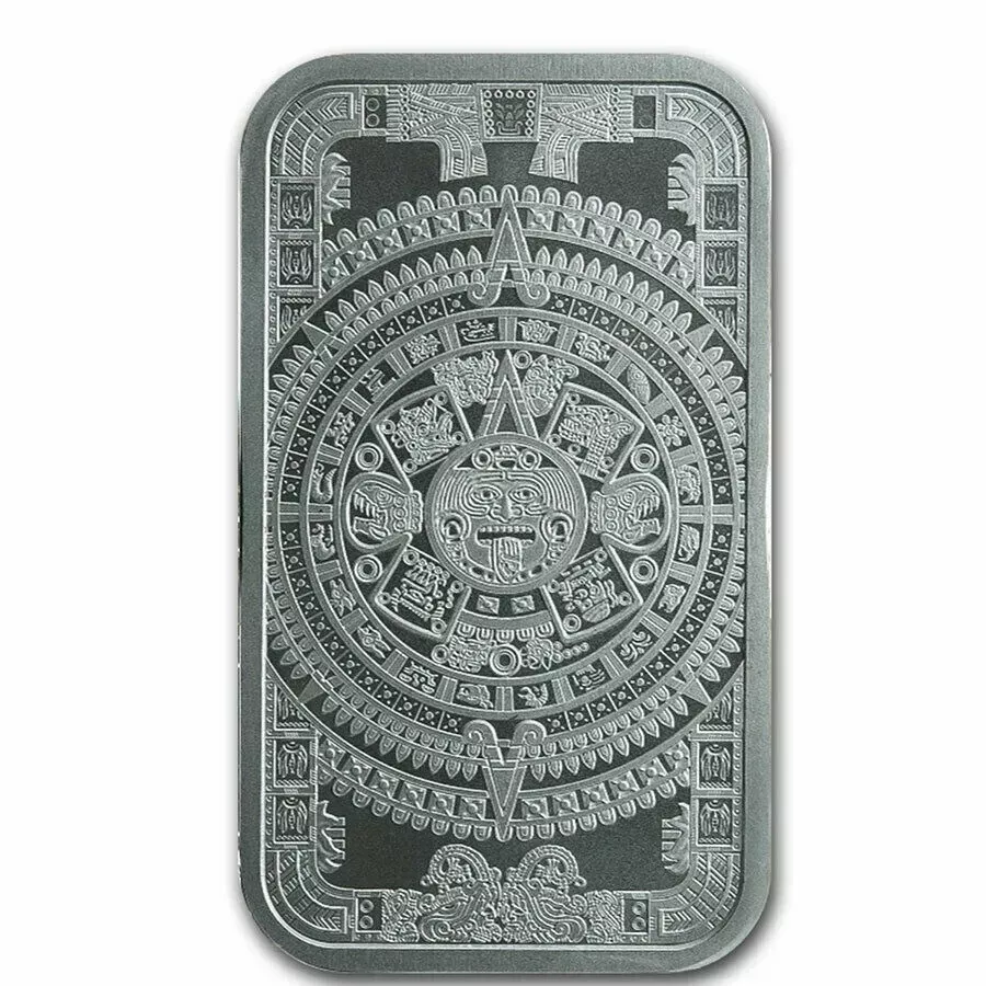 Picture of Golden State Mint (GSM) Aztec Mayan Calendar 1 oz Silver Bar