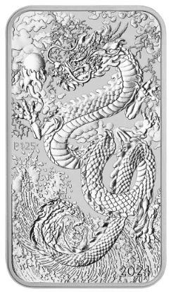 Picture of 2024 Perth Mint Australian Lunar Dragon 1 oz Silver Bar