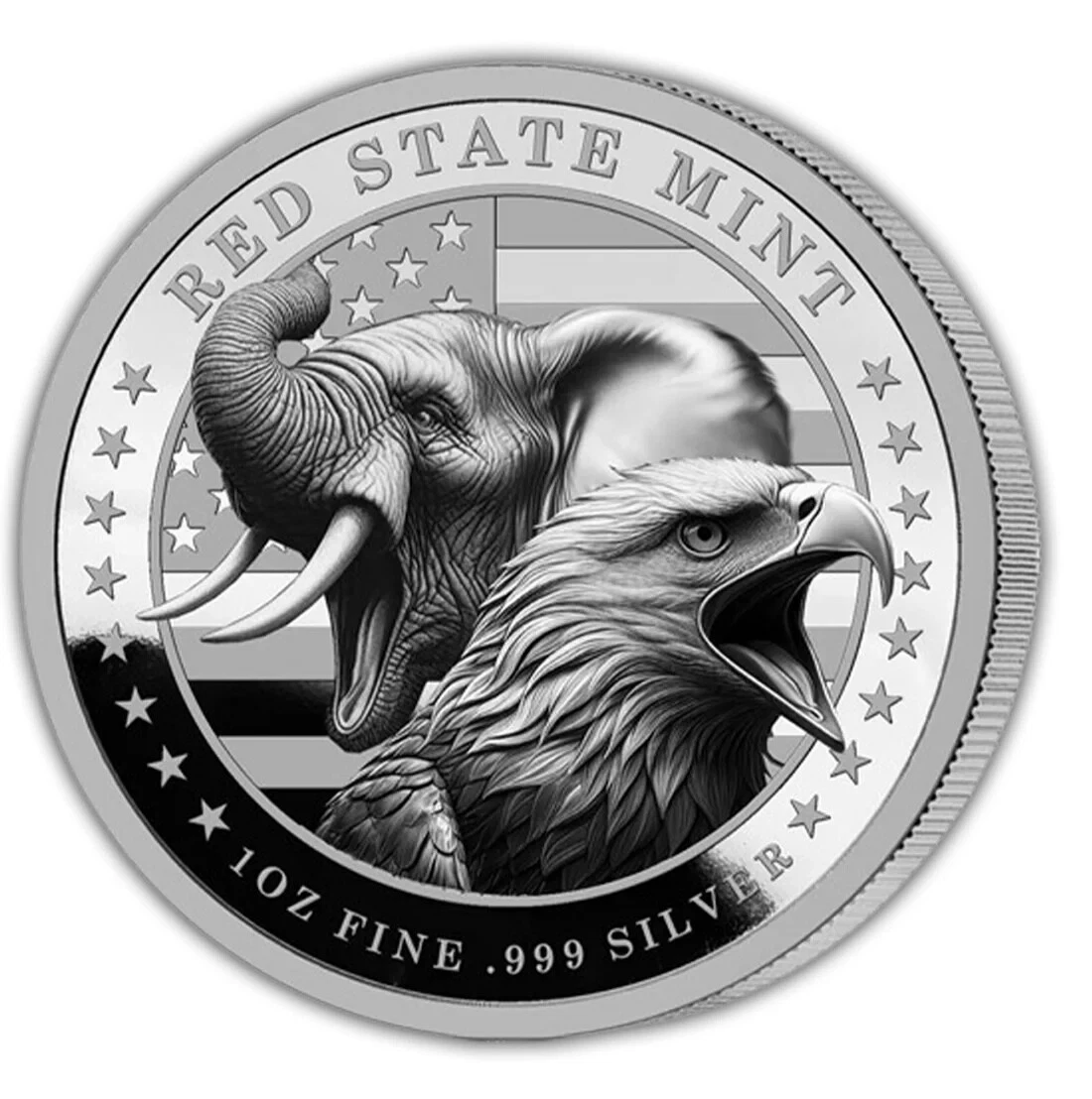 Picture of 2024 Red State Mint Make America Great Again Donald Trump 1 oz Colorized Round