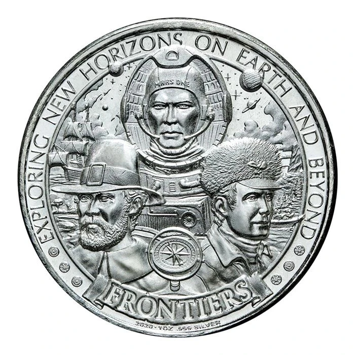 Picture of 2020 Mason Mint Frontiers Westward Ho! 1 oz Antique Silver Round