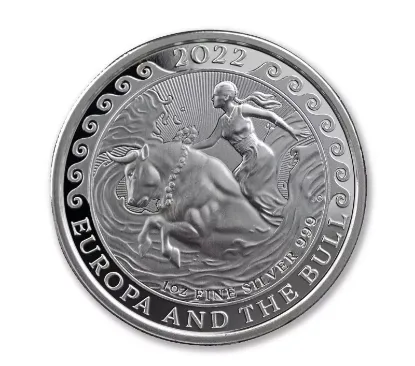 Picture of 2022 Europa and the Bull 1 oz Silver Coin
