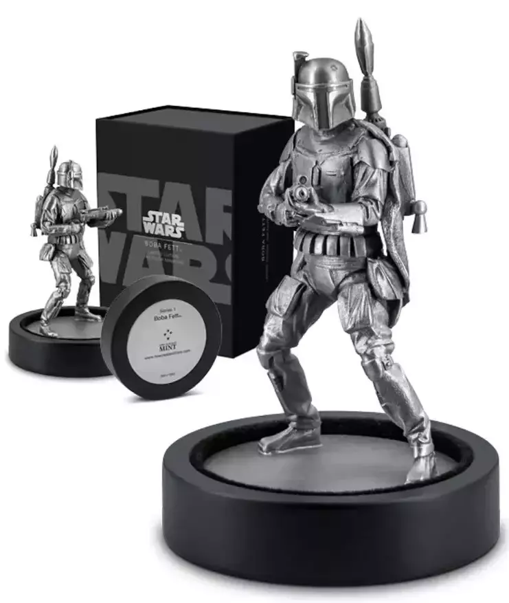 Picture of 2021 New Zealand Mint Series 1 Star Wars Boba Fett 3D Miniature 150 Gram Silver